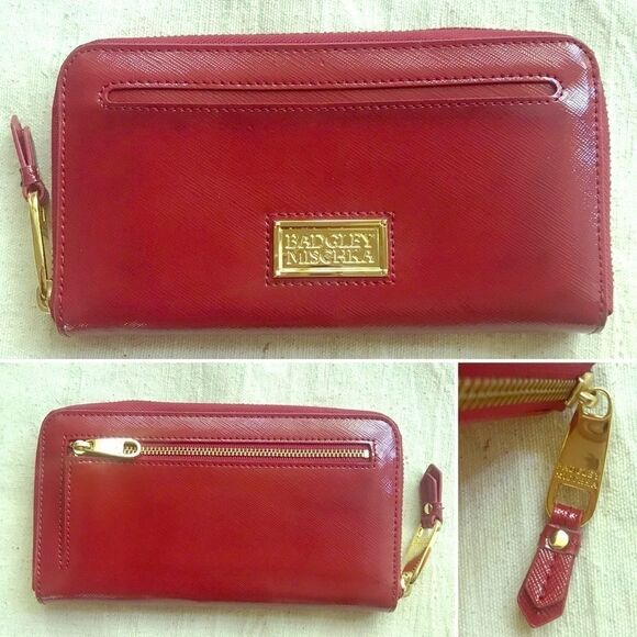 Badgley Mischka Patent Zip-around Wallet 🔥❤️ - Picture 1 of 5